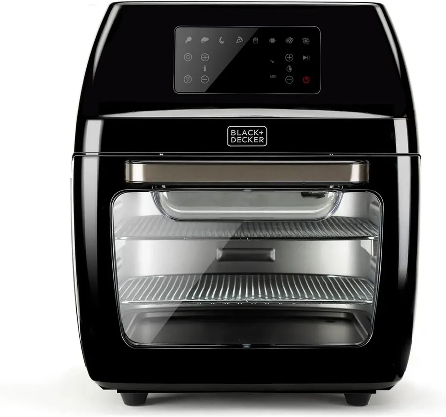 Friteuse à Air BLACK+DECKER 12L, Four Combiné 1700W, Température Ajustable, 8 Programmes, Nettoyage Facile