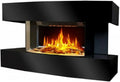 Cheminée Électrique Murale avec Effet Flamme LED - Noire - 2000W - Design Français - Garantie 2 Ans