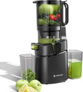 Extracteur de Jus Automatique AMZCHEF, Large Ouverture 145mm, Capacité 1,8L, 250W, Triple Filtration, Fruits et Légumes Entiers (Noir Profond)