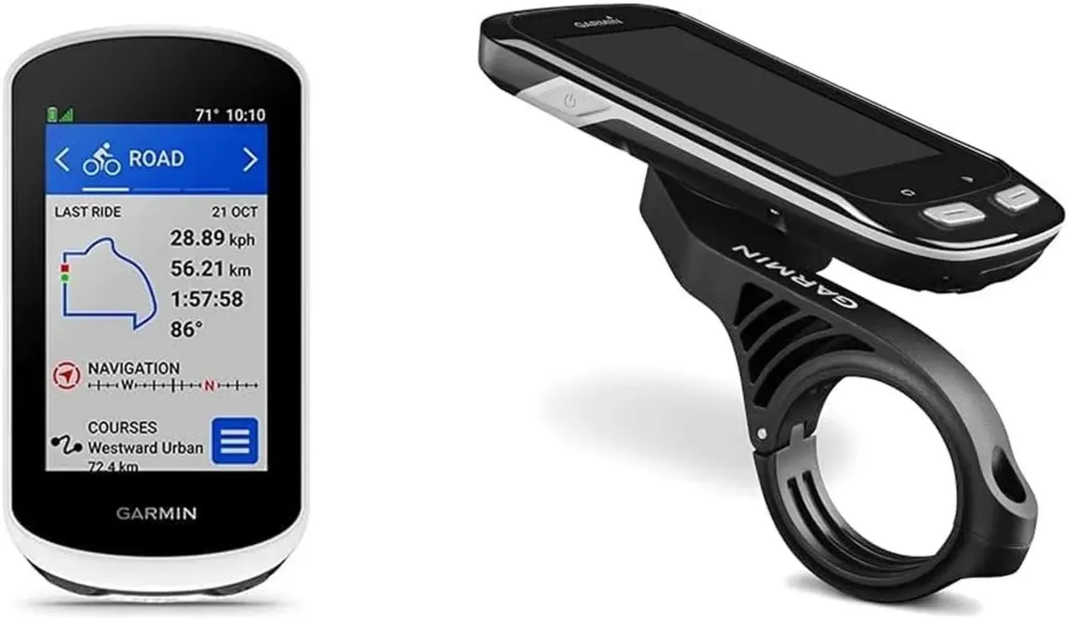 Compteur Vélo Garmin Edge Explore 2 avec GPS Intuitif et Écran 3 Pouces, Blanc
