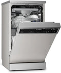 Lave-Vaisselle 45cm Klarstein Verosteel - 10 Couverts, 9 Programmes, 42 dB, Classe B, AquaStop, Sécurité Enfants, Argent