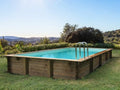 Piscine en Bois Rectangulaire Kolanta - Kit Complet 10,20 x 5,20 x 1,44 m
