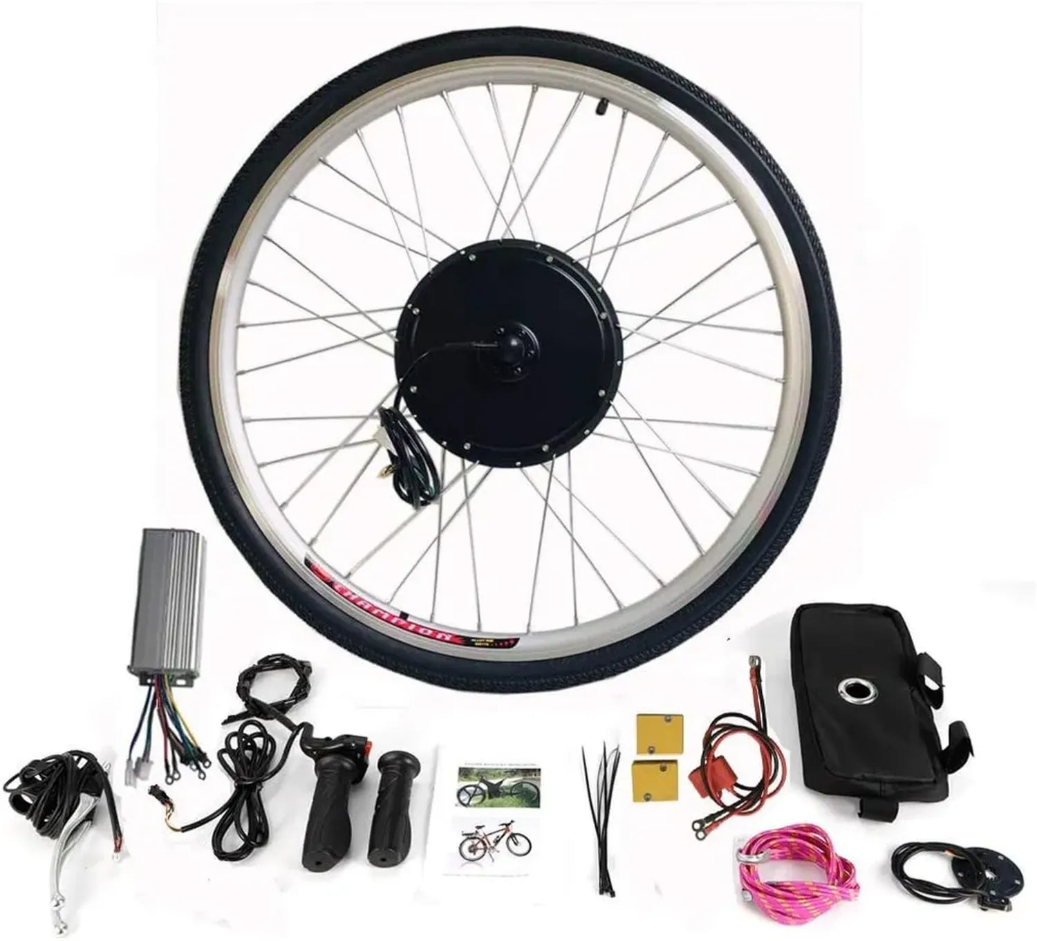 Kit de Conversion Vélo Électrique Roue Arrière 28' avec Écran LCD 36V