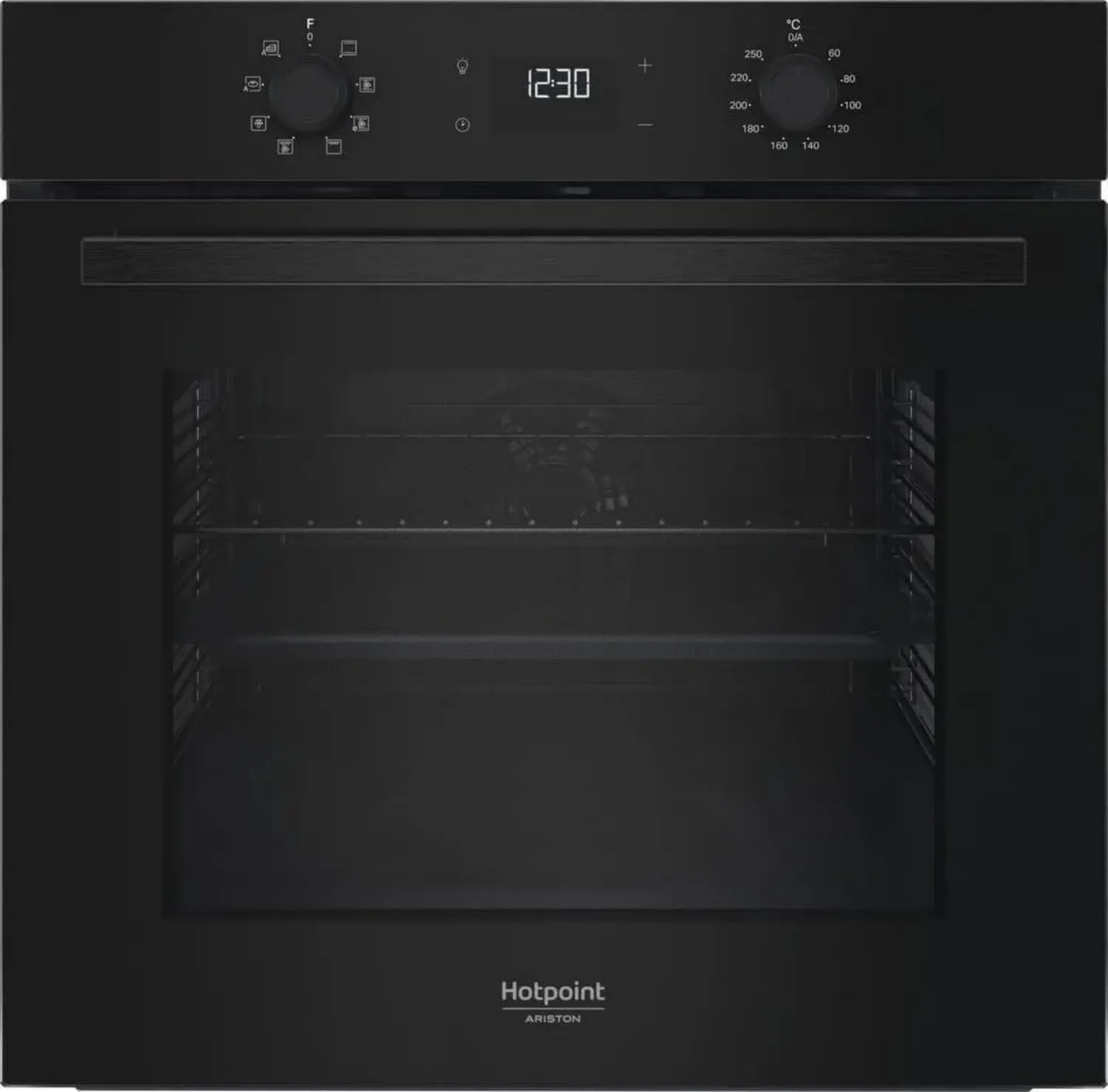 Hotpoint Four Encastrable 71L Catalyse Noir - Chaleur Tournante LCD - Programmes Automatiques - Énergie Classe A