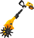 Motobineuse Électrique Sans Fil, Vitesse 250r/min, Longueur Réglable 97-117cm, Idéale pour Jardinage