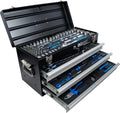 Caisse à outils métallique BGS 3318 avec 143 pièces et 3 tiroirs