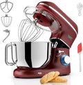 Robot de Cuisine 2000W avec Bol en Inox 6,2L et Accessoires Complets - Rouge