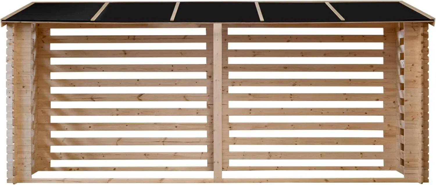 Abri à Bûches en Bois 4670x1180xh2120 - Modèle INT053