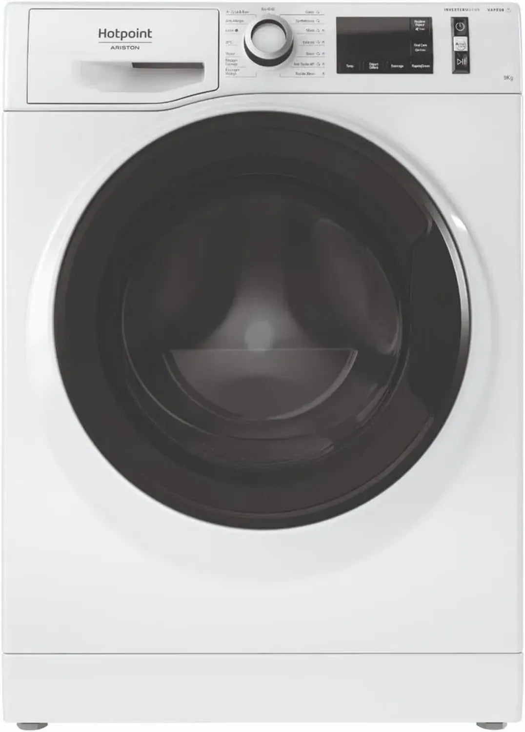 Hotpoint Lave-linge 9kg avec Moteur Inverter et Technologie ActiveCare, Économie d'Énergie, Programme Vapeur - Blanc