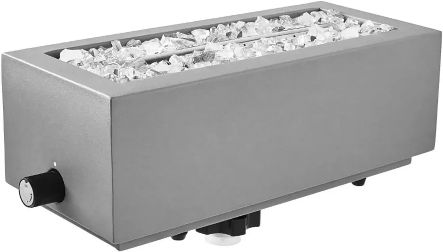 Cheminée de Table à Gaz Rectangulaire 14 Po - Gris Élégant