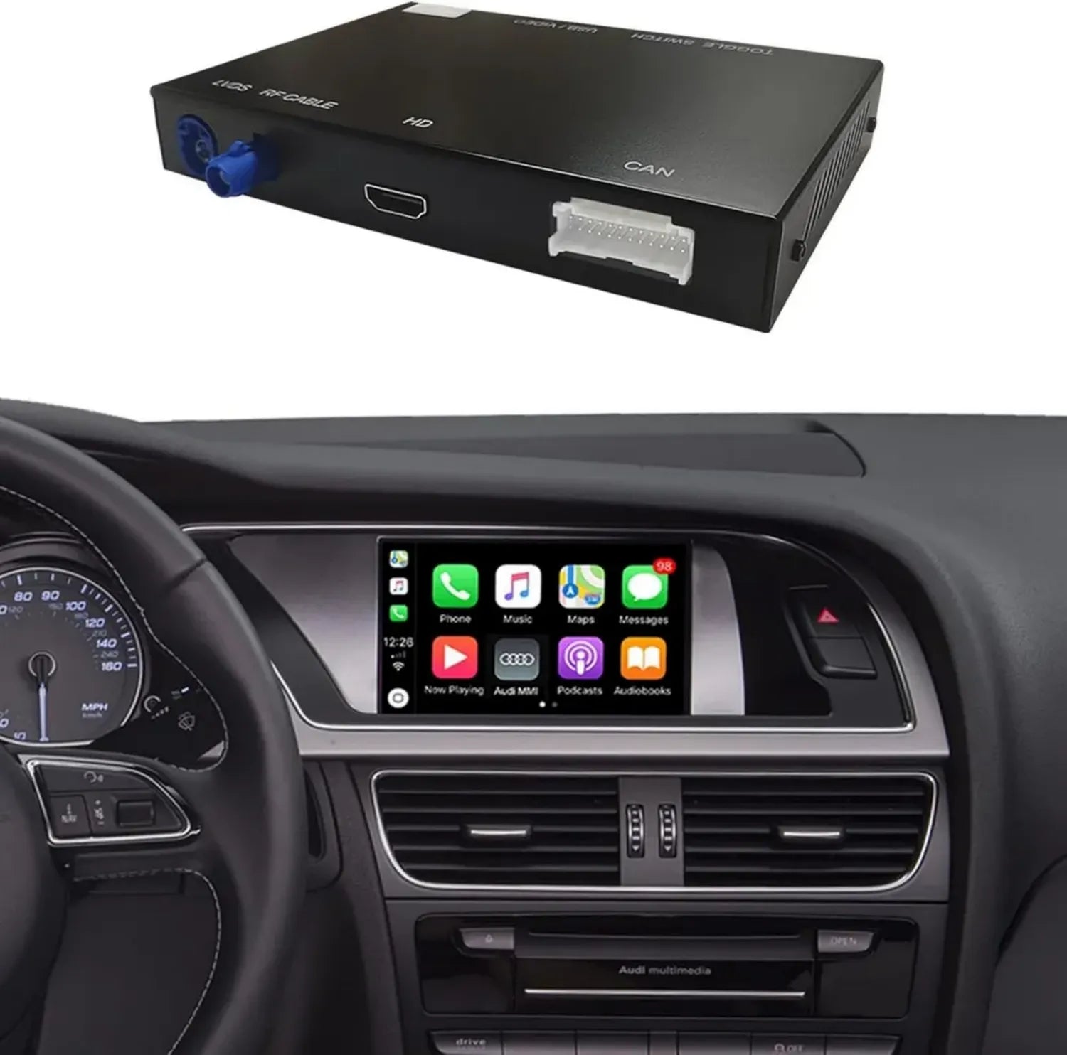 Système CarPlay et Android Auto pour Audi 2009-2017: Navigation, Musique et Plus