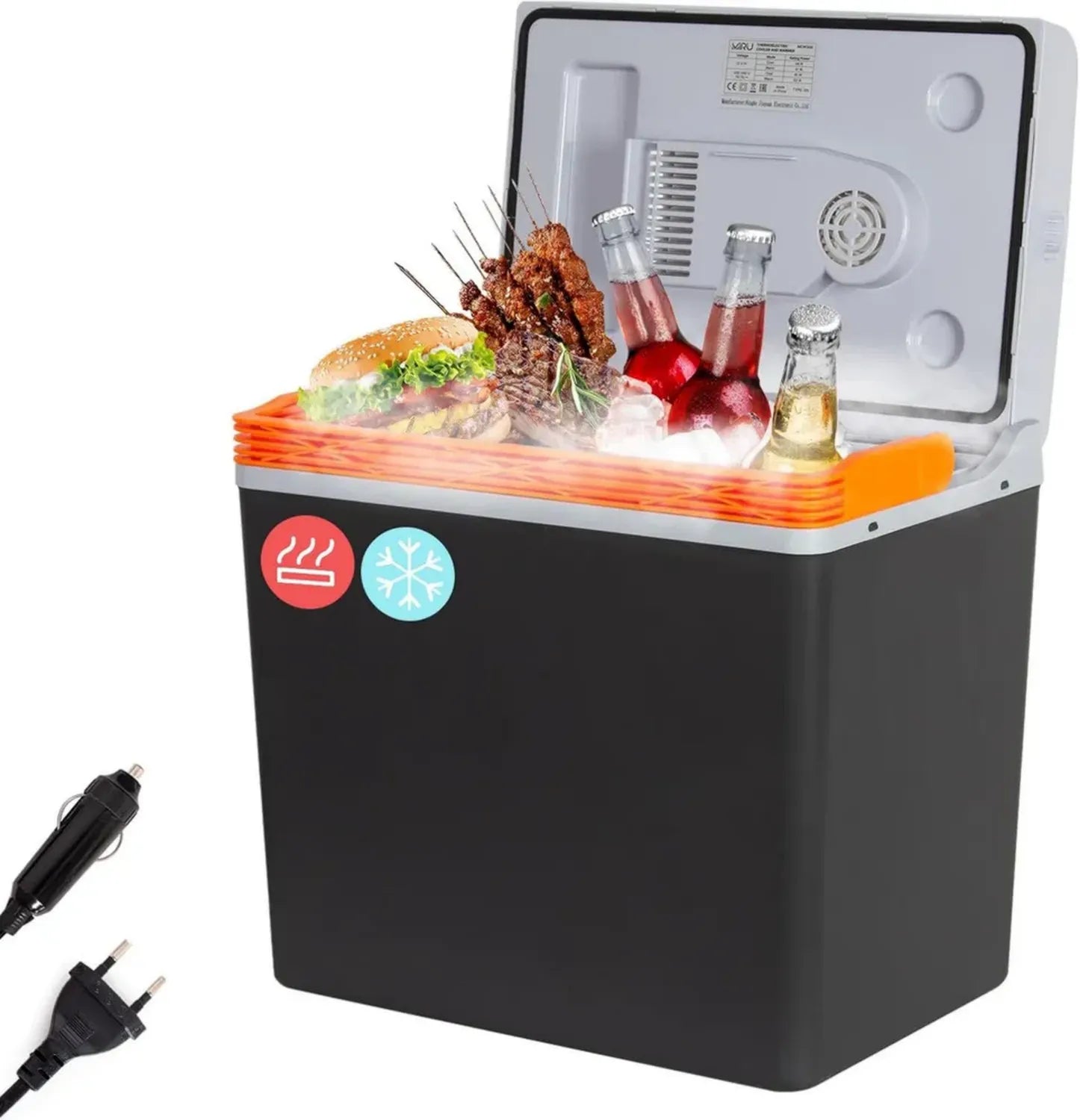 Glacière Électrique 30L Todeco - Réfrigération et Chauffage, 12V/230V, Économie d'Énergie, Pour Véhicule et Camping