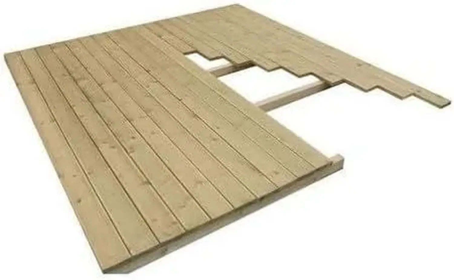 Plancher Massif en Pin 6m² pour Abri de Jardin avec Lambourdes