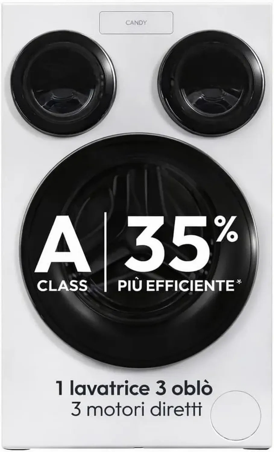 Machine à laver Candy MultiWash 10+2kg, 1400 tr/min, moteur Direct Drive, AI intelligente, hygiène UV, blanche
