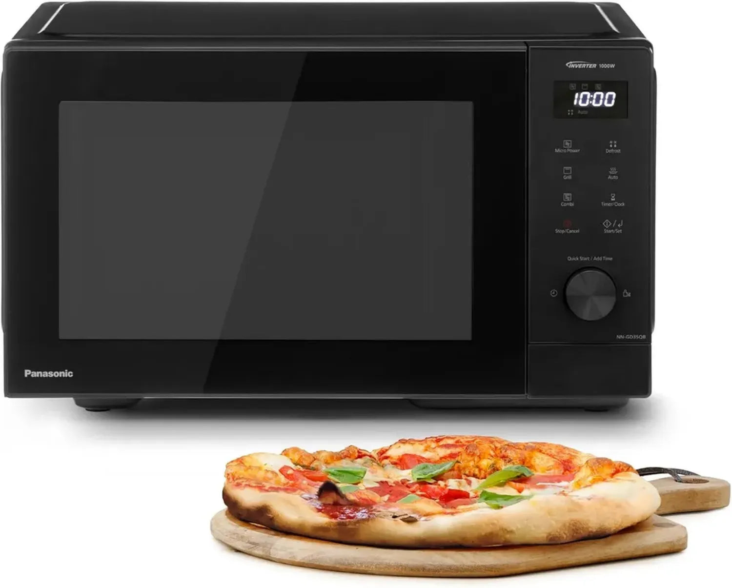 Micro-ondes Grill Panasonic 29L, 1000W, Décongélation Auto, Cuisson Combinée, Minuteur, Noir