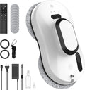 Robot Lave-Vitre Automatique 5600Pa avec Spray et Télécommande, Navigation Intelligente, Inclut 8 Chiffons pour Surfaces Lisses