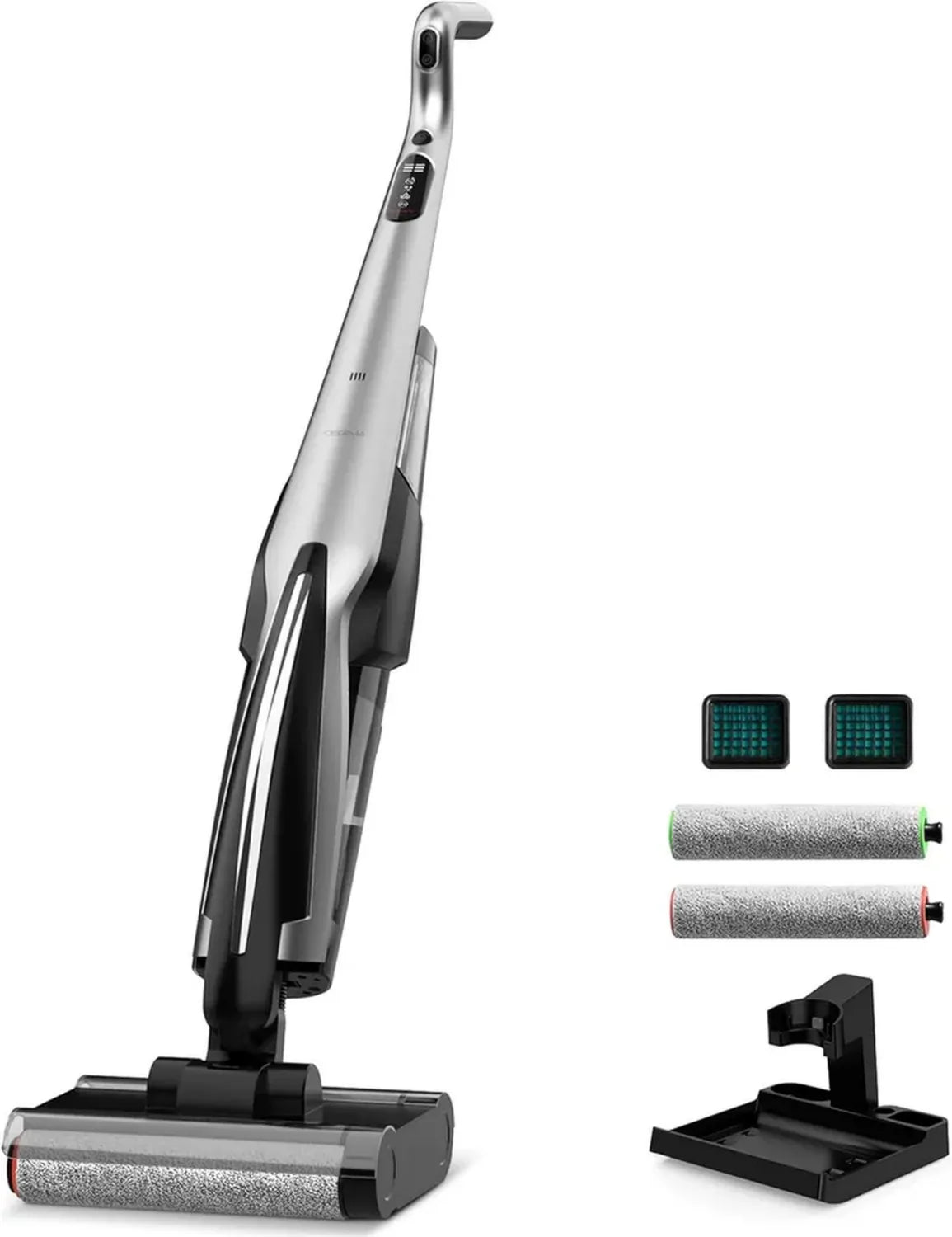 Aspirateur Balai sans Fil Deerma DEM-VX96W, 150W, Nettoyage et Désinfection Automatiques, Sols Durs & Animaux