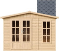 Abri de Jardin en Bois 6m² avec Plancher et Toit en Bardeaux Bitumineux Gris - Chalet de Loisirs Extérieur - TIMBELA