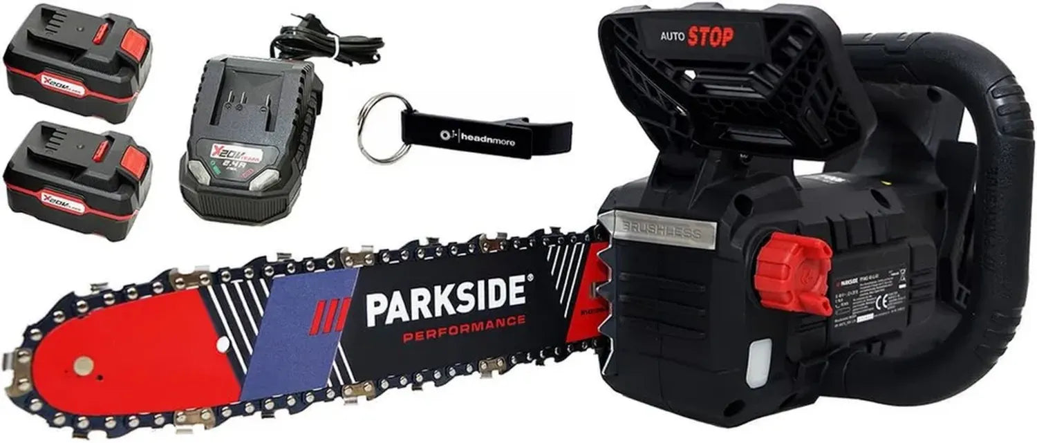 Tronçonneuse sans fil Parkside Performance 40 V avec 2 batteries 4 Ah