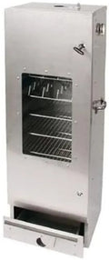 Fumoir en inox 120 x 39 x 33 cm avec vitre - SMOKI-Räuchertechnik