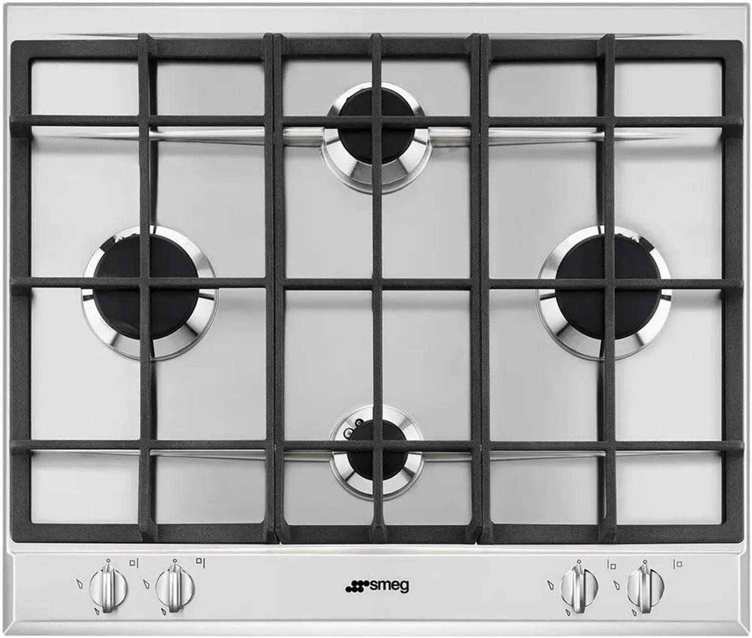 Plaque de Cuisson à Gaz Smeg P260 X GH, 60 cm, Inox