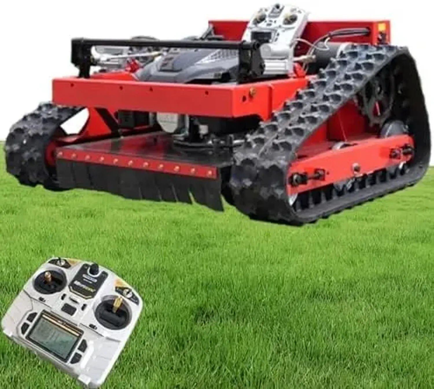 Robot tondeuse à essence 7,5 CV avec télécommande, pente 45°, hauteur ajustable 10-180 mm
