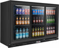 Réfrigérateur Arrière de Bar 3 Portes Vitrées Coulissantes - 297L - Température Réglable 0 à +8°C - Acier Inoxydable - Refroidissement Ventilé