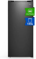 CHiQ Congélateur Armoire 145L, Congélation Rapide, Thermostat Ajustable, Silencieux, Porte Réversible, Noir, Énergie Classe E