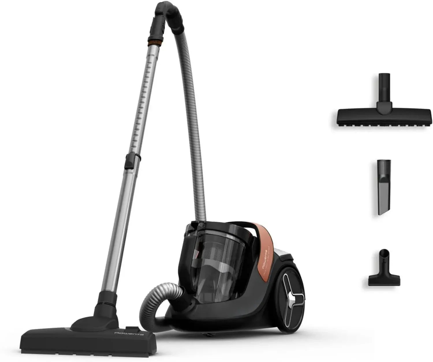 Aspirateur Cyclonique Écoénergétique Rowenta, 2,5 L, Silencieux 68 dB, Haute Filtration, Conçu en France