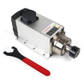 Moteur de Broche CNC 4,5 kW Refroidi par Air, 18 000 tr/min, Bride Carrée ER32, 4 Roulements, 220V 300Hz
