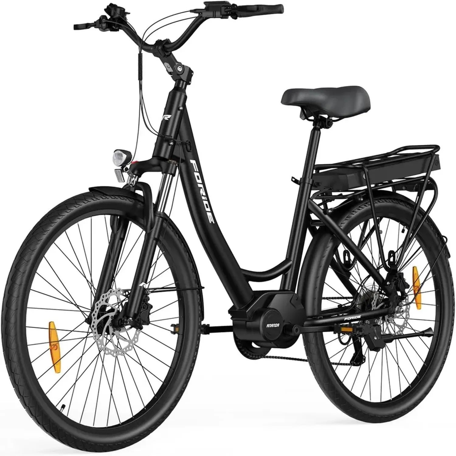 Vélo Électrique Urbain 26'' avec Moteur Central 250W, Batterie 36V 13AH, Autonomie jusqu'à 100km pour Hommes et Femmes