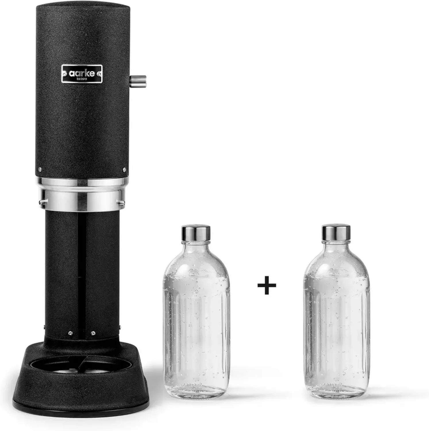 Aarke Carbonator Pro - Machine à Soda Noire Mate avec Bouteille en Verre de 80cl