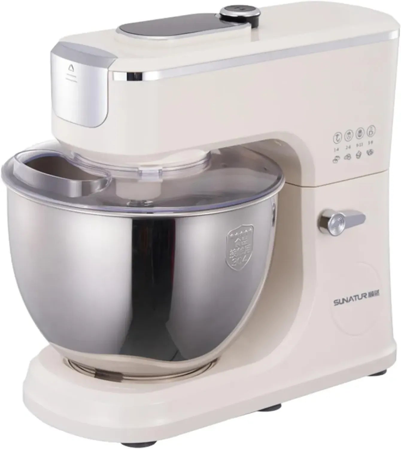 Robot Pâtissier 2000W, Capacité 8L, 11 Vitesses Intelligentes, Température Constante, 5 Programmes Automatiques, 6 Ventouses, 6 Accessoires, Démarrage Rapide