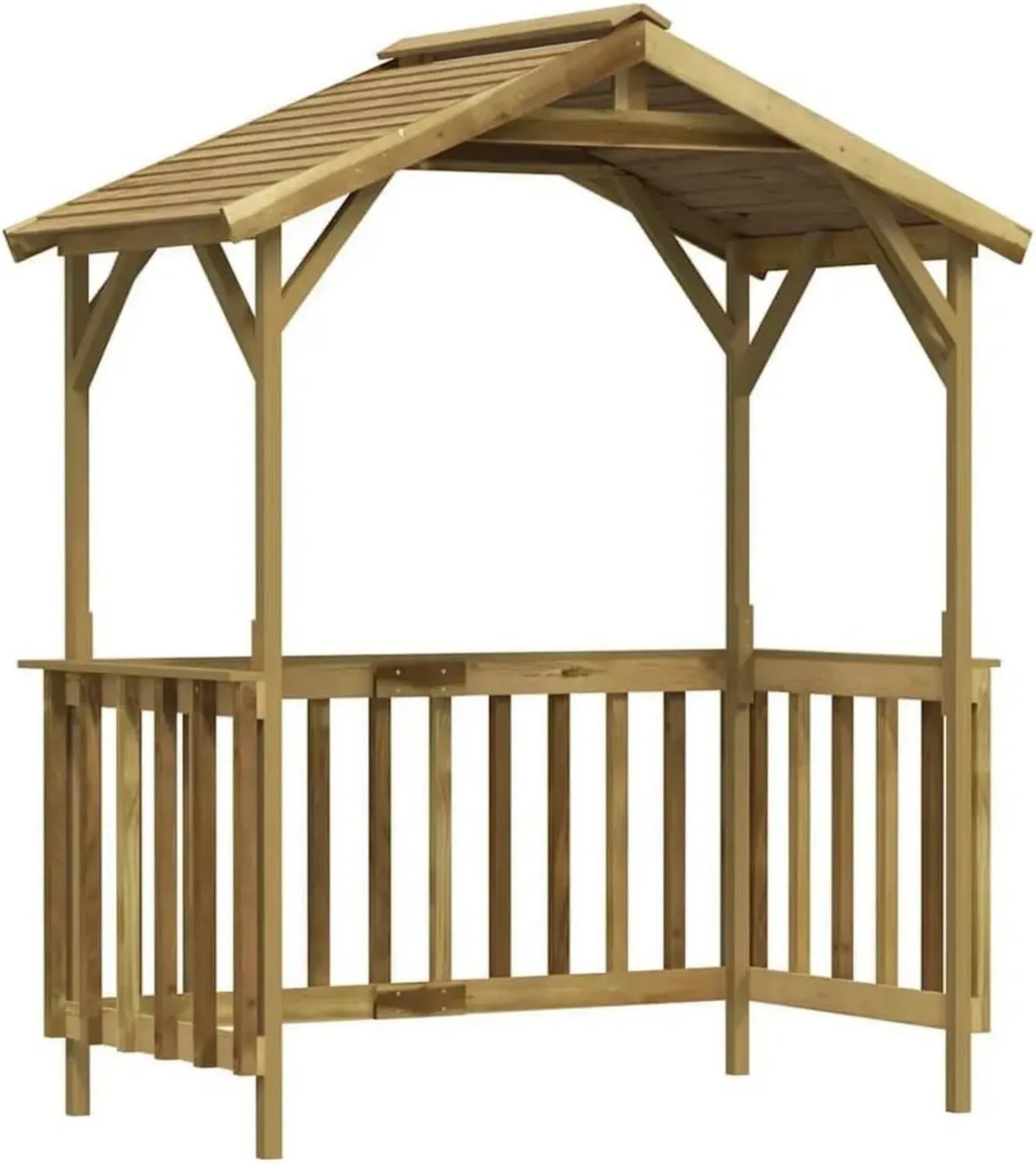 Abri à Barbecue en Bois de Pin Imprégné 164x93x210 cm pour Jardins