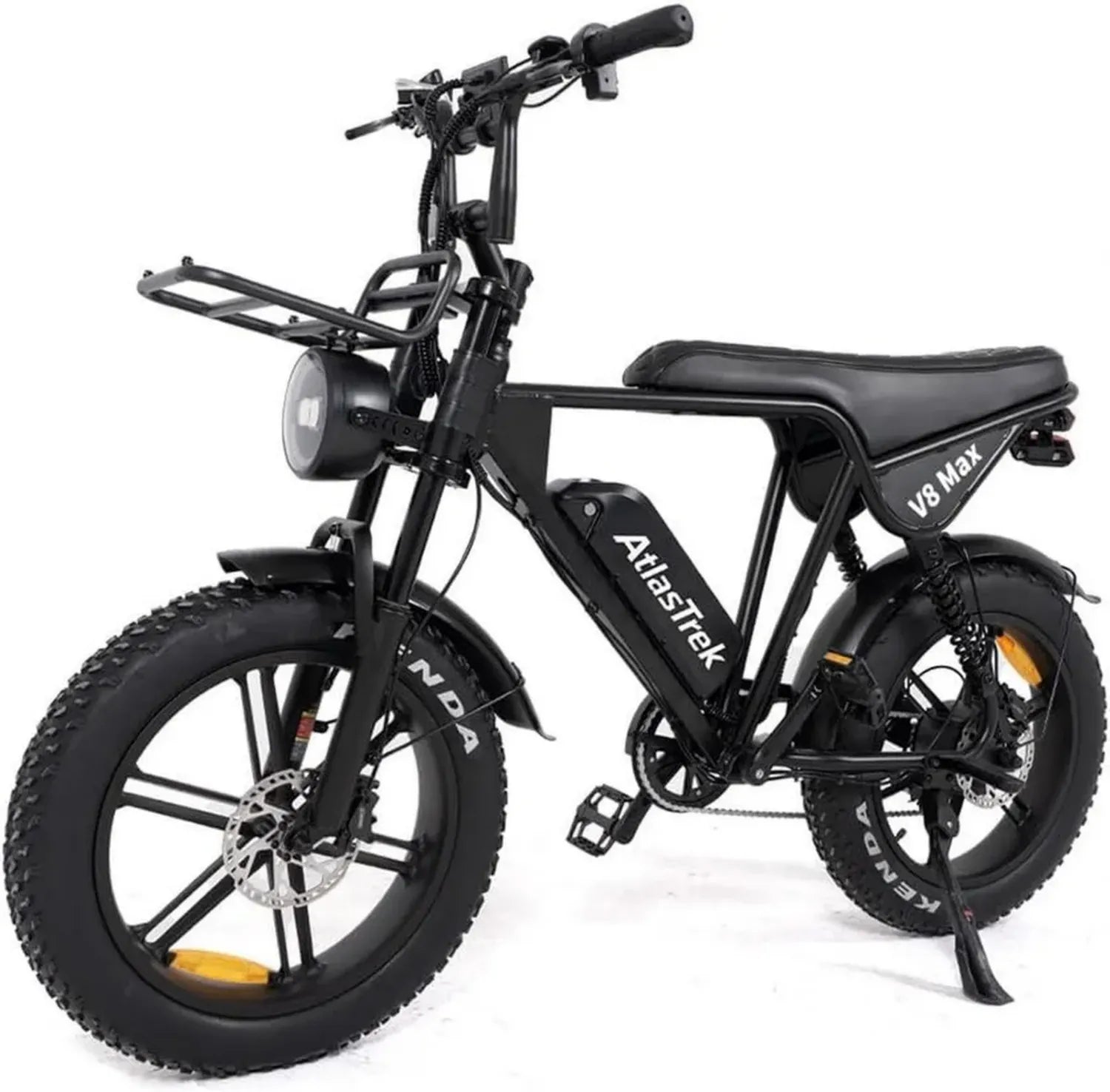 Vélo Électrique pour Adultes, Batterie 48V 15Ah Amovible, Autonomie 80 km, Vitesse 25 km/h, Pneus Larges 50 cm, Idéal pour Trajets Quotidiens