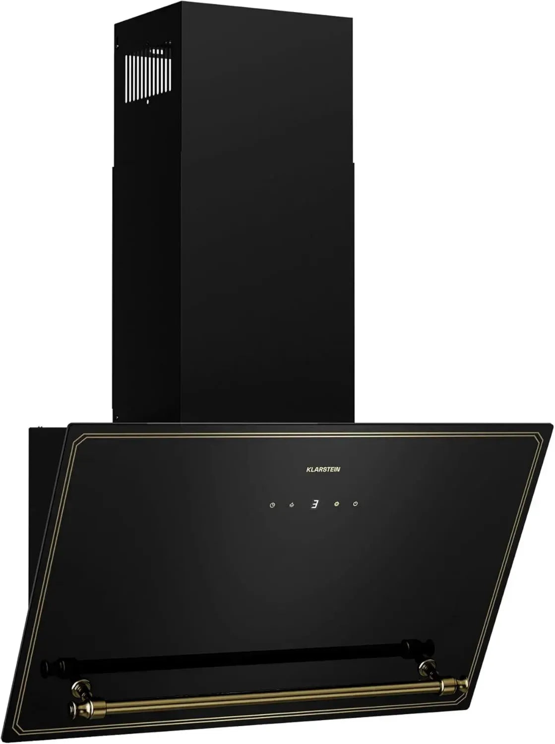 Hotte Aspirante Victoria 60cm Klarstein - Puissance 400 m³/h, Écran LED, Classée A++, Ultra Silencieuse 52 dB, Design Noir et Doré