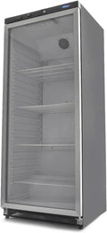 Réfrigérateur Professionnel 600L Noir avec Porte en Verre - 4 Étagères Réglables - Refroidissement Commercial