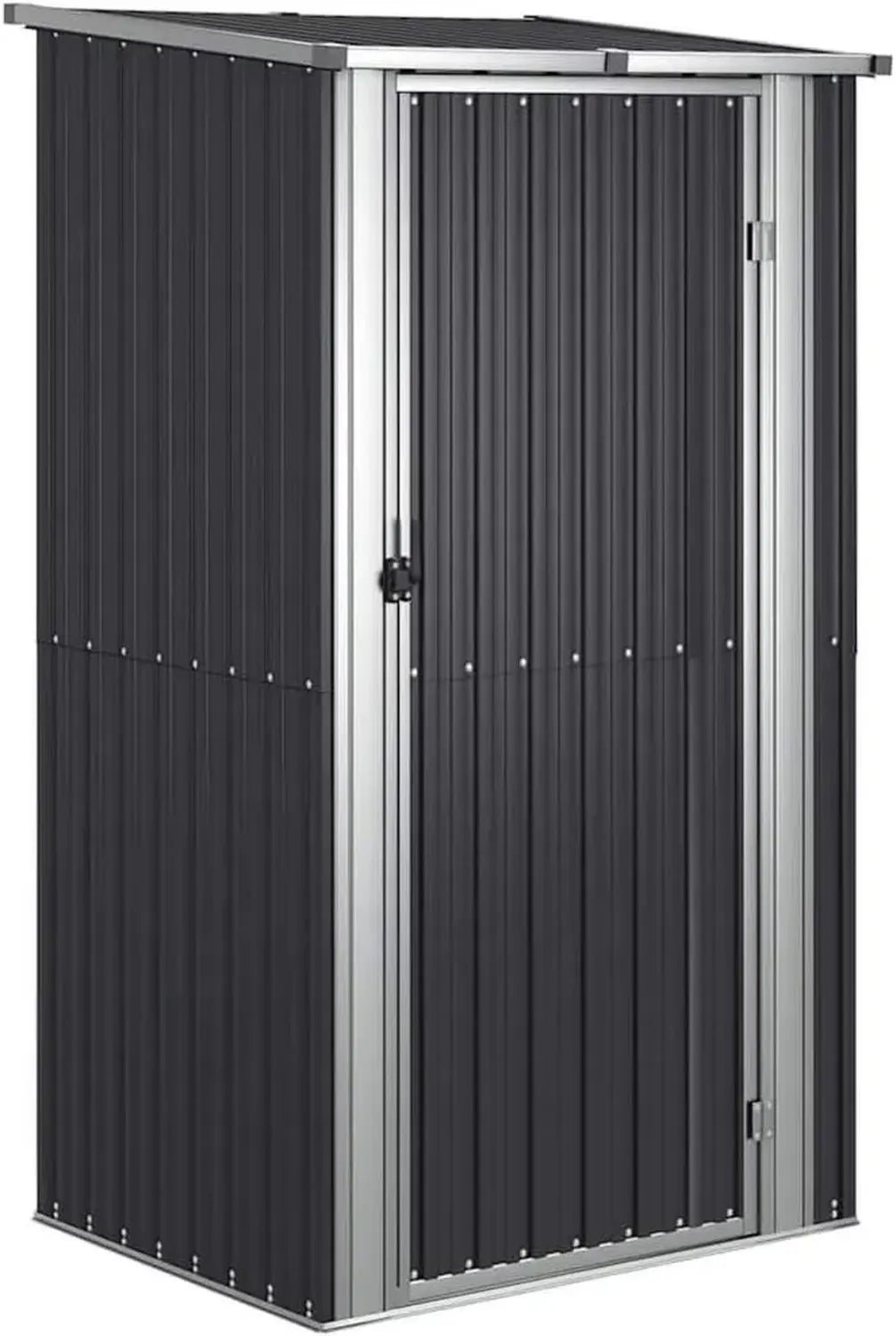 Abri de Jardin Extérieur en Acier Galvanisé Anthracite 118,5x97x209,5 cm