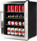Mini réfrigérateur Domo 60L, classe énergétique D, design moderne noir en acier inoxydable