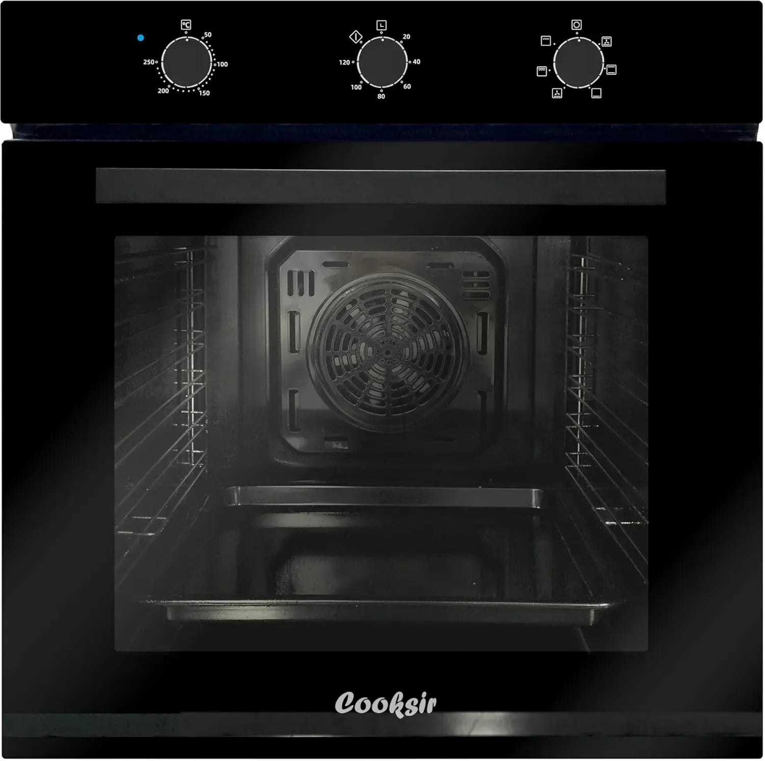 Four encastrable 60 cm, capacité 60 L, 2200 W, 6 programmes, minuterie 120 min, ventilateur, commande mécanique