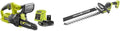 RYOBI Ensemble Outils 18V : Tronçonneuse 20 cm et Taille-Haies 50 cm avec Batterie et Chargeur