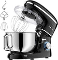Robot Culinaire Cheflee 2000W, Mixeur Pâtissier Silencieux 6 Vitesses, Bol 6.2L en Acier Inoxydable avec Batteur, Fouet et Crochet