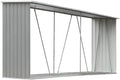 Abri de Rangement en Acier Galvanisé pour Bois 330x84x152cm Gris