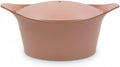 Cookut - Cocotte en Fonte 20 cm avec Poignée Métallique et Manique - Couleur Guimauve