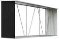 Abri à Bois en Acier Galvanisé Anthracite 330x84x152cm