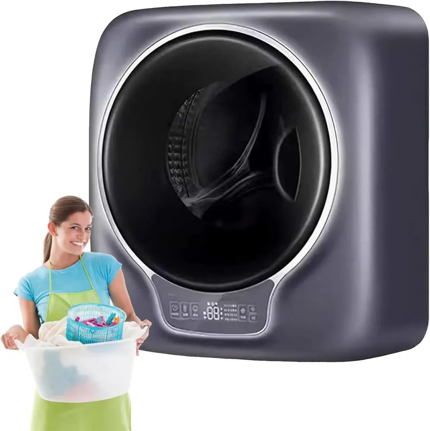 Machine à laver murale compacte 3 kg avec séchage automatique et contrôle via application