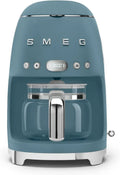 Cafetière Smeg Filtre DCF02SBMEU, Arôme & Démarrage Automatique, 12 Tasses, Intensité Réglable, Maintien au Chaud, 1050 W, Bleu Tempête