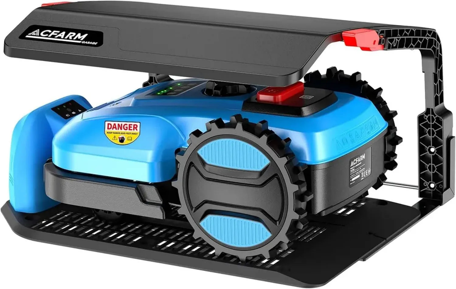 Robot tondeuse 0,25 acre, pente 47 %, batterie 20V 4,0Ah, contrôle via application, station de charge incluse