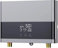 Chauffe-eau instantané électrique 6000W, sans réservoir, avec écran numérique, idéal pour cuisine et salle de bain, argenté