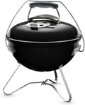 Weber Barbecue Portable au Charbon Smokey Joe Premium, Émail Porcelaine, Surface de Cuisson 37 cm, Poignée Tuck-N-Carry, Noir